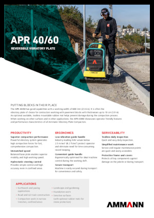 Planchas vibratorias reversibles Ammann APR 4060