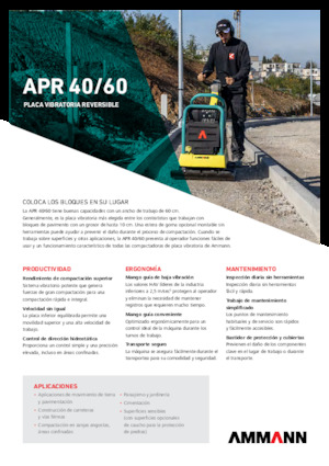 Planchas vibratorias reversibles Ammann APR 4060