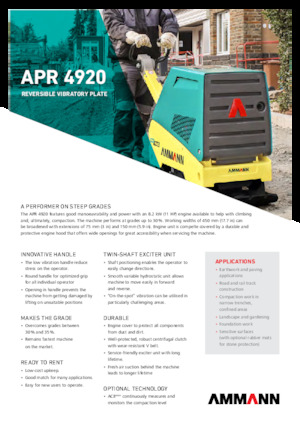 Planchas vibratorias reversibles Ammann APR 4920