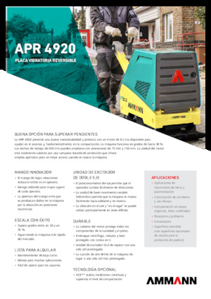 Planchas vibratorias reversibles Ammann APR 4920
