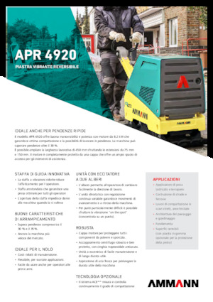 Planchas vibratorias reversibles Ammann APR 4920