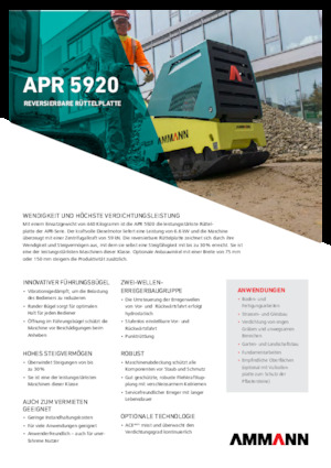 Planchas vibratorias reversibles Ammann APR 5920