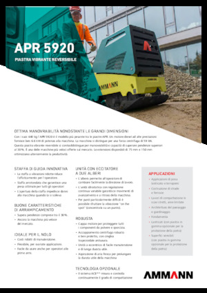 Planchas vibratorias reversibles Ammann APR 5920