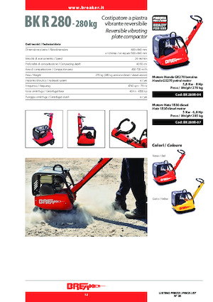 Planchas vibratorias reversibles Breaker BK 280 R-04