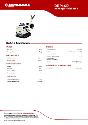 Planchas vibratorias reversibles Dynapac DRP15D 