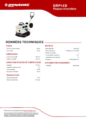 Planchas vibratorias reversibles Dynapac DRP15D 