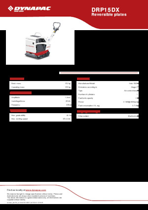 Planchas vibratorias reversibles Dynapac DRP15DX