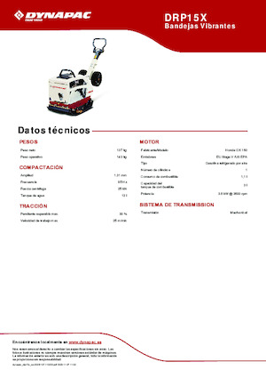 Planchas vibratorias reversibles Dynapac DRP15X