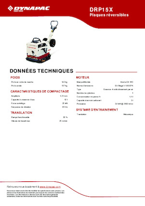 Planchas vibratorias reversibles Dynapac DRP15X