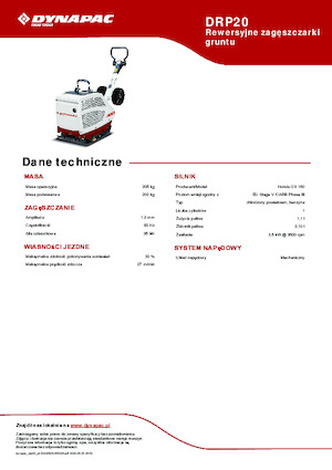 Planchas vibratorias reversibles Dynapac DRP20