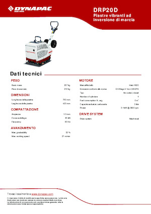 Planchas vibratorias reversibles Dynapac DRP20D