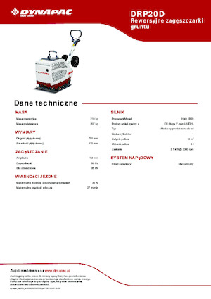 Planchas vibratorias reversibles Dynapac DRP20D