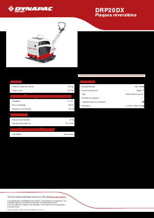 Planchas vibratorias reversibles Dynapac DRP20DX