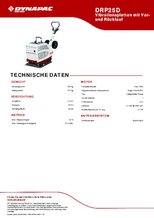 Planchas vibratorias reversibles Dynapac DRP25D