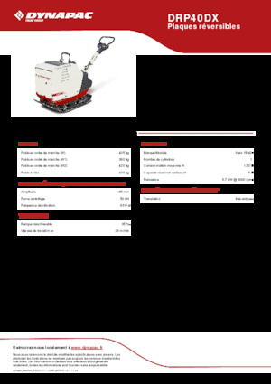 Planchas vibratorias reversibles Dynapac DRP40DX