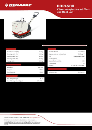 Planchas vibratorias reversibles Dynapac DRP45DX