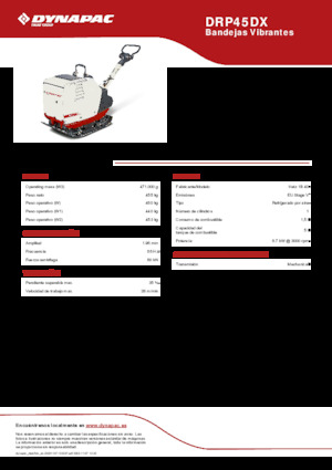 Planchas vibratorias reversibles Dynapac DRP45DX