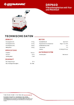 Planchas vibratorias reversibles Dynapac DRP60D