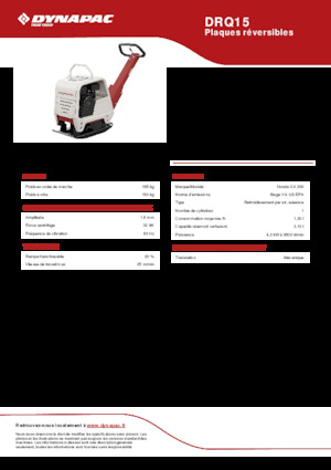 Planchas vibratorias reversibles Dynapac DRQ15