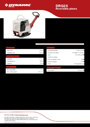 Planchas vibratorias reversibles Dynapac DRQ25