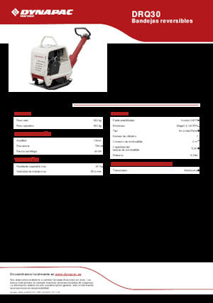Planchas vibratorias reversibles Dynapac DRQ30