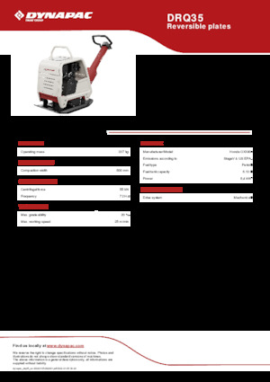 Planchas vibratorias reversibles Dynapac DRQ35