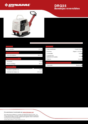 Planchas vibratorias reversibles Dynapac DRQ35