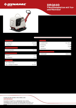 Planchas vibratorias reversibles Dynapac DRQ50D
