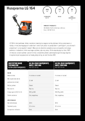 Planchas vibratorias reversibles Husqvarna LG 164