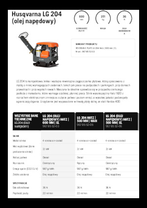 Planchas vibratorias reversibles Husqvarna LG 204