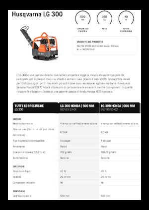 Planchas vibratorias reversibles Husqvarna LG 300