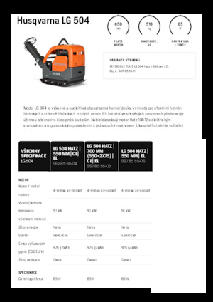 Planchas vibratorias reversibles Husqvarna LG 504