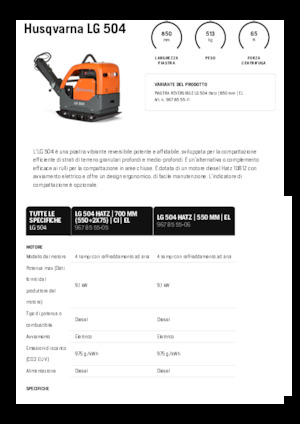 Planchas vibratorias reversibles Husqvarna LG 504