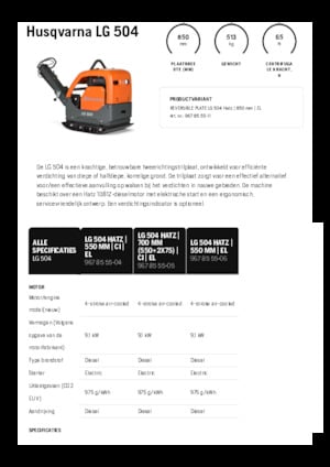 Planchas vibratorias reversibles Husqvarna LG 504