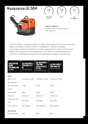 Planchas vibratorias reversibles Husqvarna LG 504