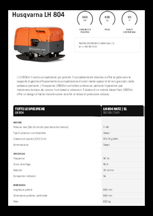 Planchas vibratorias reversibles Husqvarna LH 804