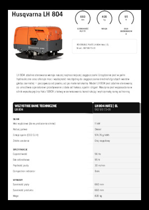 Planchas vibratorias reversibles Husqvarna LH 804