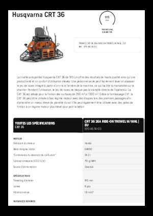 Gunitadoras dobles con asiento Husqvarna CRT 36
