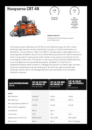 Gunitadoras dobles con asiento Husqvarna CRT 48