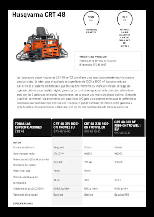 Gunitadoras dobles con asiento Husqvarna CRT 48
