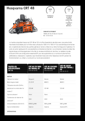 Gunitadoras dobles con asiento Husqvarna CRT 48