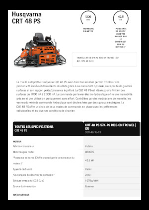 Gunitadoras dobles con asiento Husqvarna CRT 48 PS