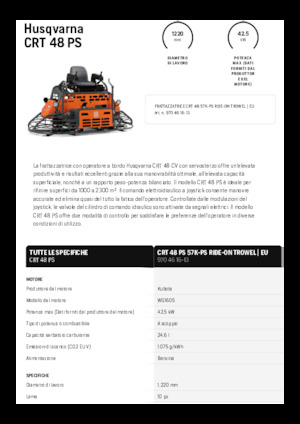 Gunitadoras dobles con asiento Husqvarna CRT 48 PS