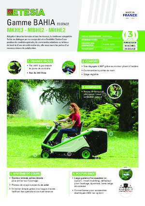 Cortacéspedes y tractores de jardín Etesia BAHIA 2 MBHE 2