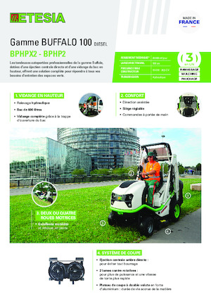 Cortacéspedes y tractores de jardín Etesia BUFFALO 100 BPHPX2