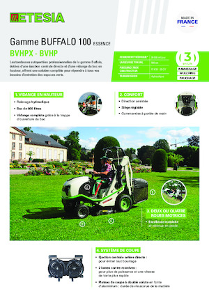 Cortacéspedes y tractores de jardín Etesia BUFFALO 100 BVHP2