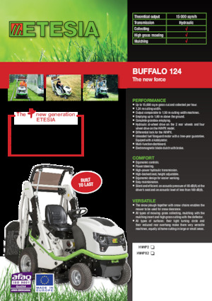 Cortacéspedes y tractores de jardín Etesia BUFFALO 124 HVHPX2