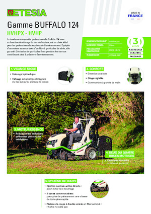 Cortacéspedes y tractores de jardín Etesia BUFFALO 124 HVHP2