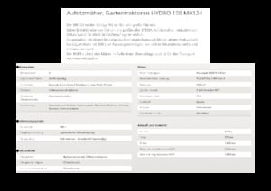 Cortacéspedes y tractores de jardín Etesia HYDRO 100 MK124