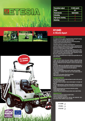 Cortacéspedes y tractores de jardín Etesia HYDRO 124 DN